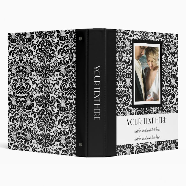 Damask Wedding Album Binder (Background)