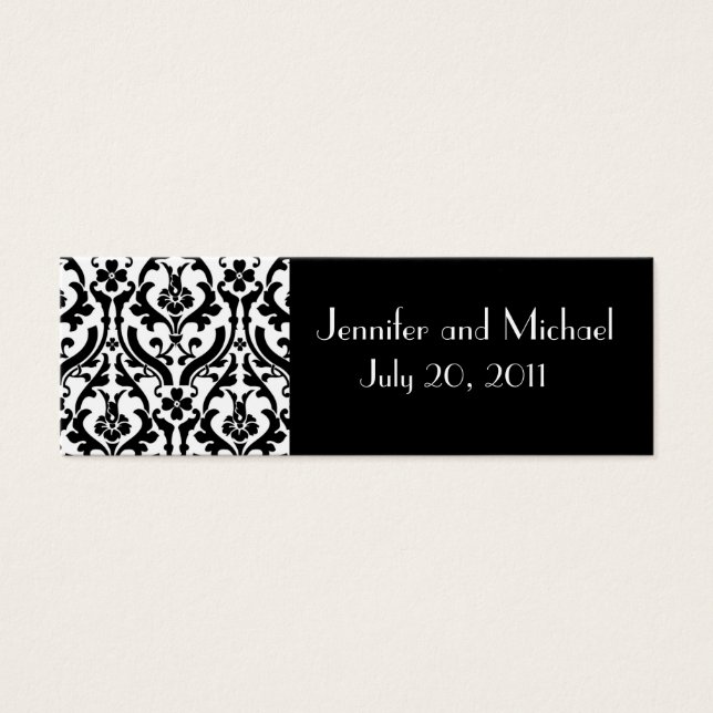 Damask Wedding Favor Gift Tags (Front)