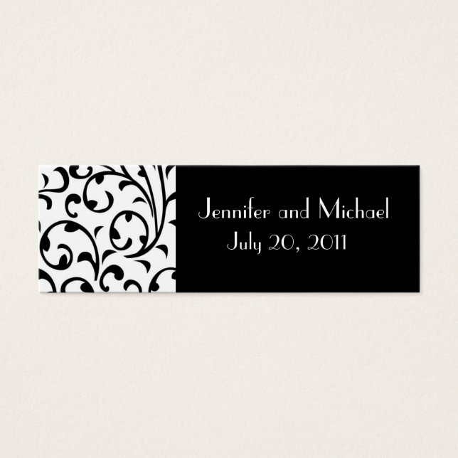 Damask Wedding Favor Gift Tags (Front)