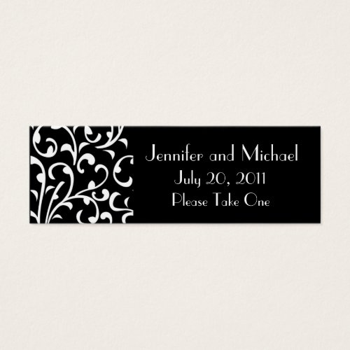Damask Wedding Favor Gift Tags Business Card Template