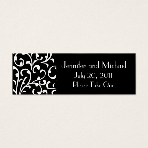 Customizable Damask Wedding Favor Gift Tags Business Card Template