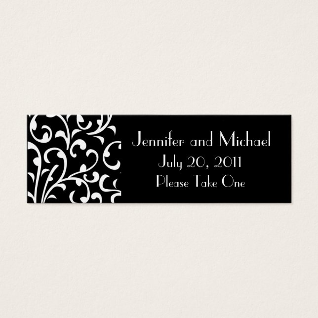 Damask Wedding Favor Gift Tags (Front)