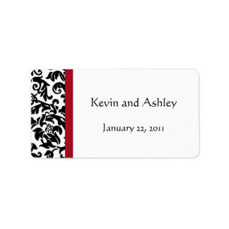 Damask Wedding Favor Labels