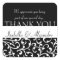 Damask Wedding Favor Stickers Thank You Message