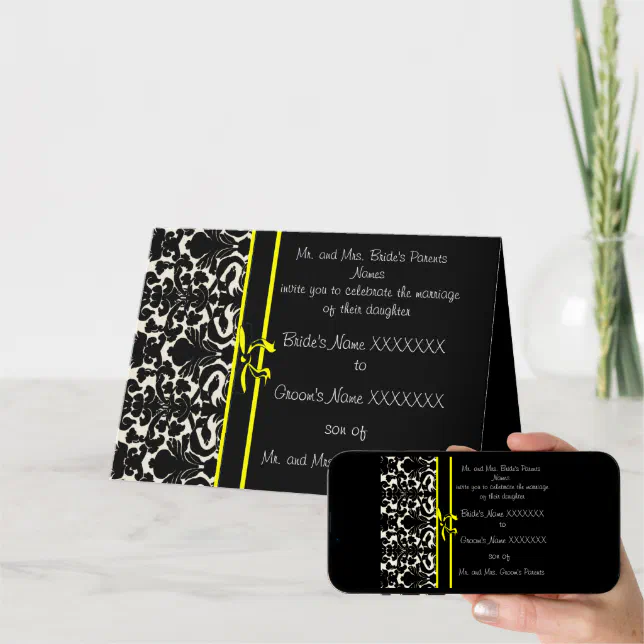 Damask Wedding Invitation - | Zazzle