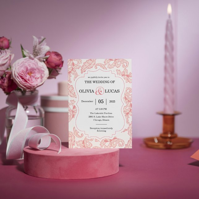 damask wedding invitation (Creator Uploaded)