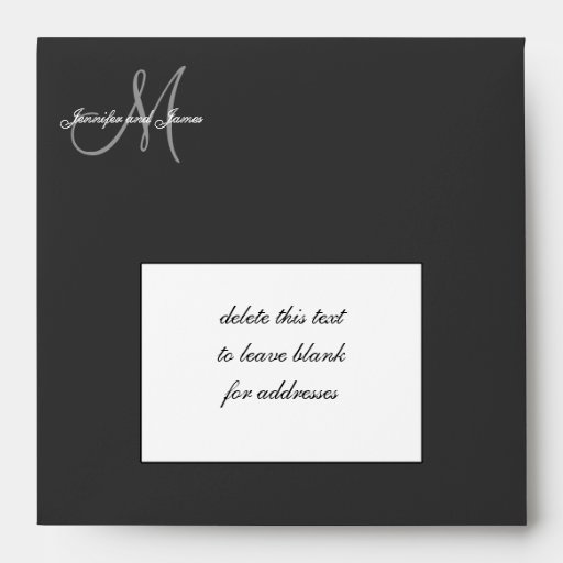 Black Invitation Envelopes 4