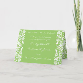 Damask Wedding Invitation You Choose Color
