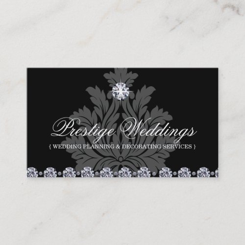 Damask Wedding Planner Business Card