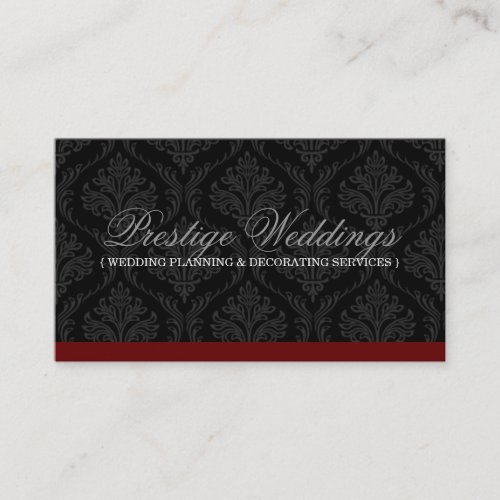 Damask Wedding Planner Business Card
