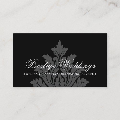 Damask Wedding Planner Business Card