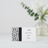 Damask Wedding Planner Business Cards (Standing Front)