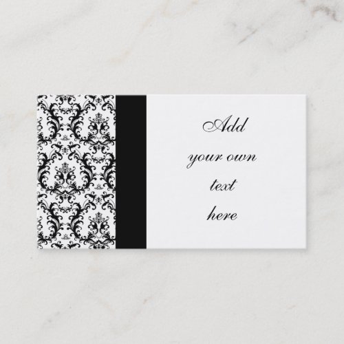 Damask Wedding Planner Business Cards