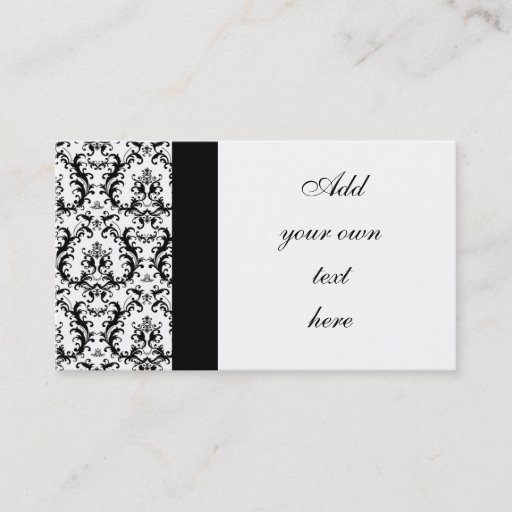 Customizable Damask Wedding Planner Business Cards