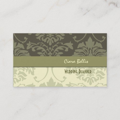 Damask, wedding planners business cards