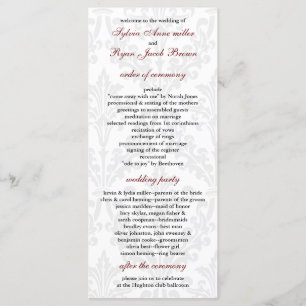 Damask Wedding program