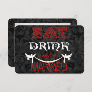 Damask Wedding RSVP Invitation