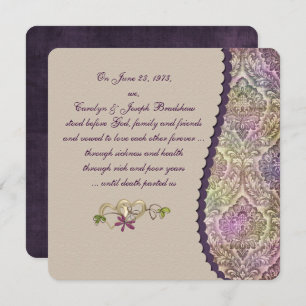 Damask Wedding Vow Renewal Invitation