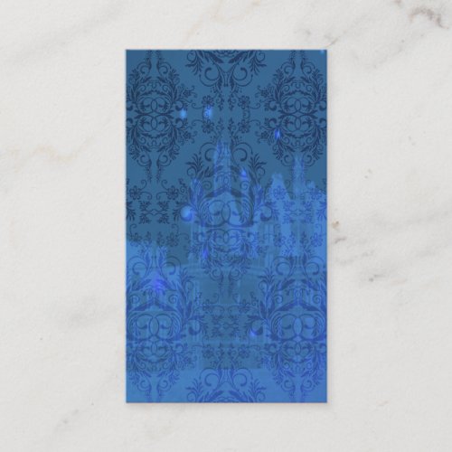 Damask Wildflowers, Angel's Castle in Blue Business Cards