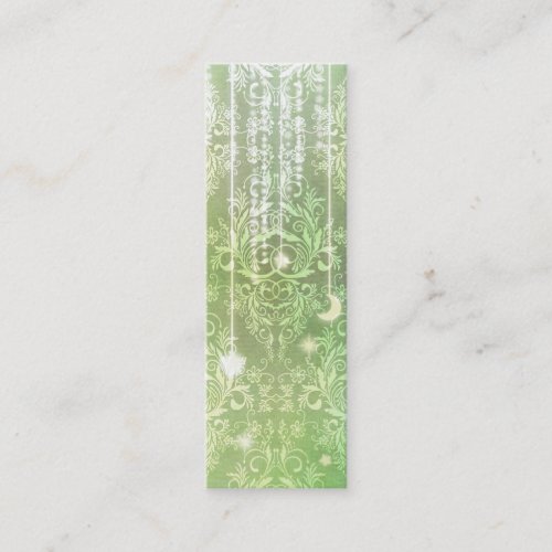 Damask Wildflowers, MADAM VALESKA in Green Business Cards
