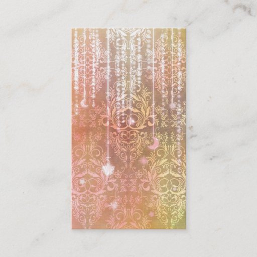 Customizable Damask Wildflowers, Madam Valeska in Orange Business Card Templates