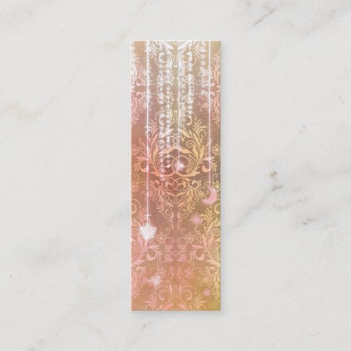 Customizable Damask Wildflowers, MADAM VALESKA in Orange Business Cards