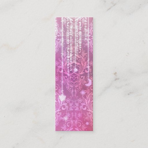 Customizable Damask Wildflowers, MADAM VALESKA in Pink Business Cards