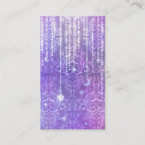 Damask Wildflowers, MADAM VALESKA in Purple Business Cards