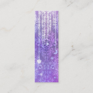 Damask Wildflowers, MADAM VALESKA in Purple Mini Business Card