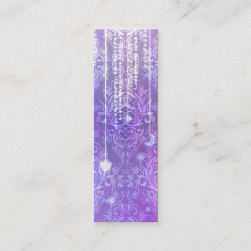 Customizable Damask Wildflowers, MADAM VALESKA in Purple Business Card Template