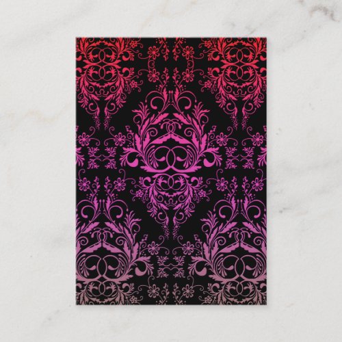 Damask Wildflowers, MIDNIGHT MASQUERADE Business Card Templates