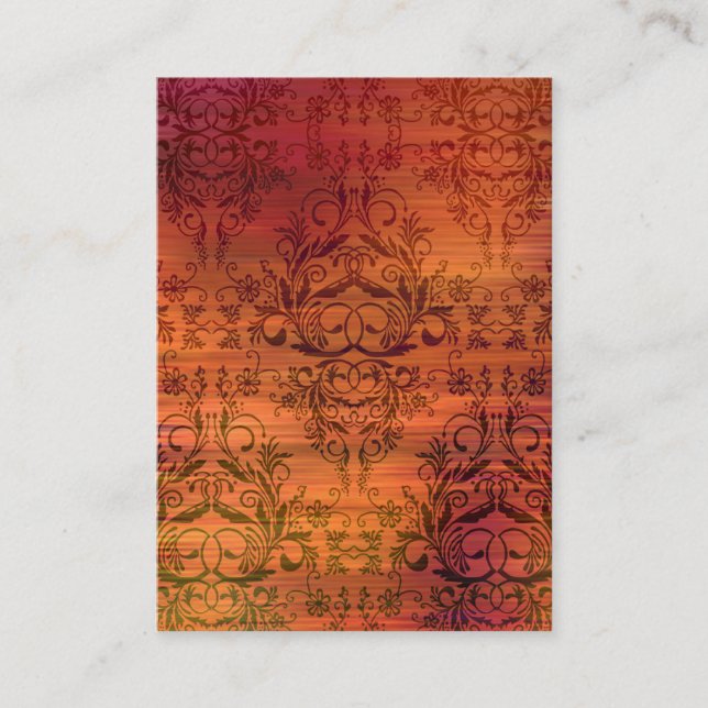 Damask Wildflowers, OCEANIC Business Card (Front)