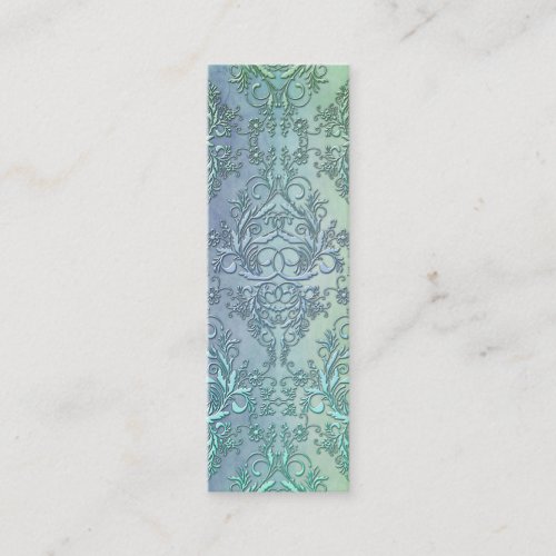 Damask Wildflowers, WATERCOLOR Business Card Template