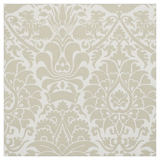 Damask with Lions, Wheat Fabric