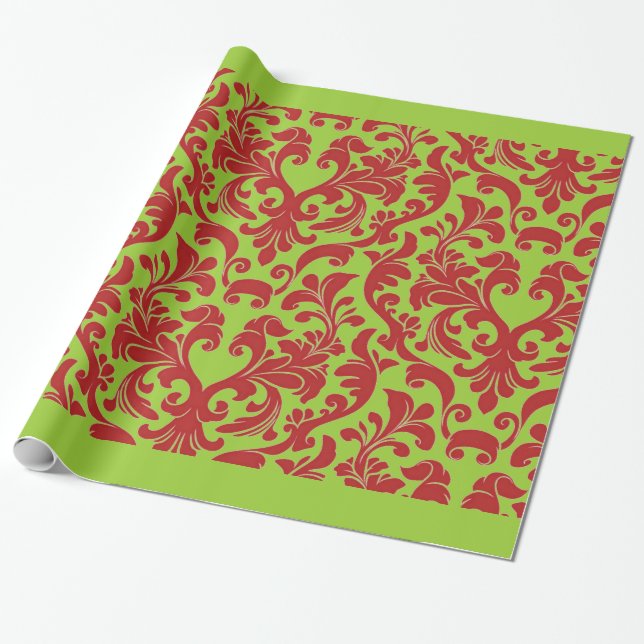Damask Wrapping Paper (Unrolled)