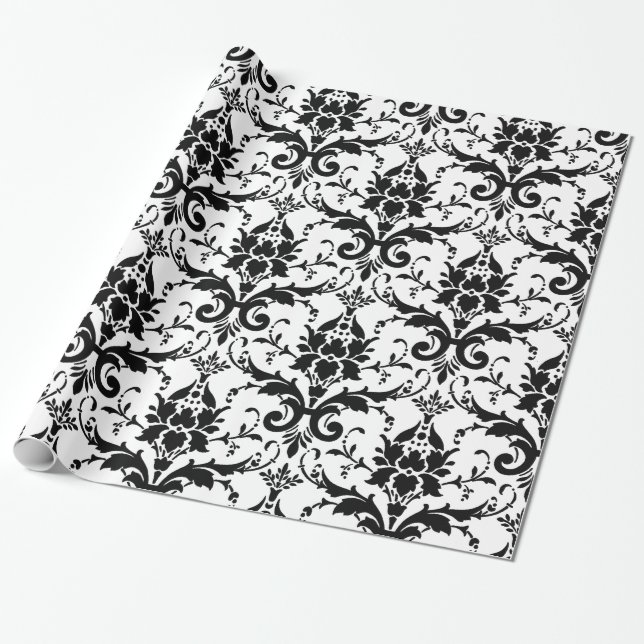 Damask Wrapping Paper (Unrolled)