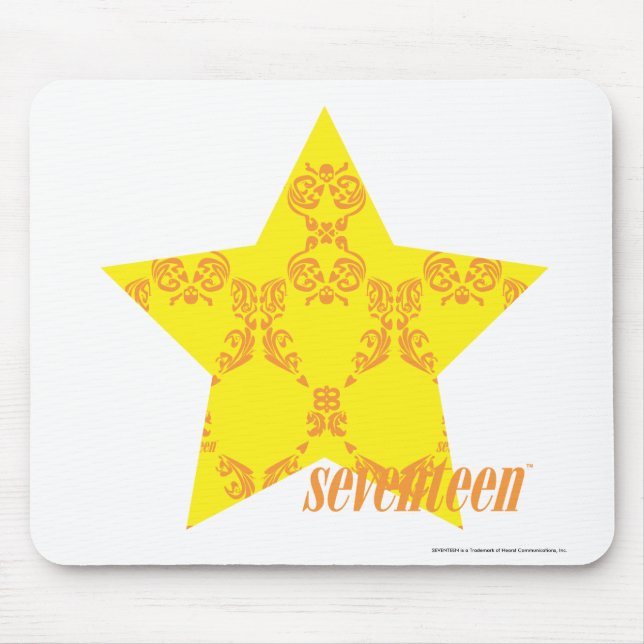 Damask Yellow-Orange 3 Mouse Pad (Front)