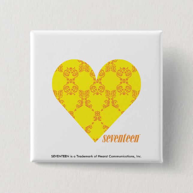 Damask Yellow-Orange 4 Button (Front)