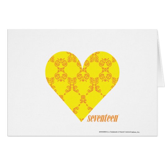 Damask Yellow-Orange 4 Cards (Front Horizontal)