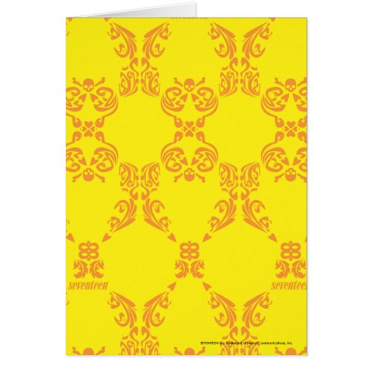 Damask Yellow-Orange Cards (Front)
