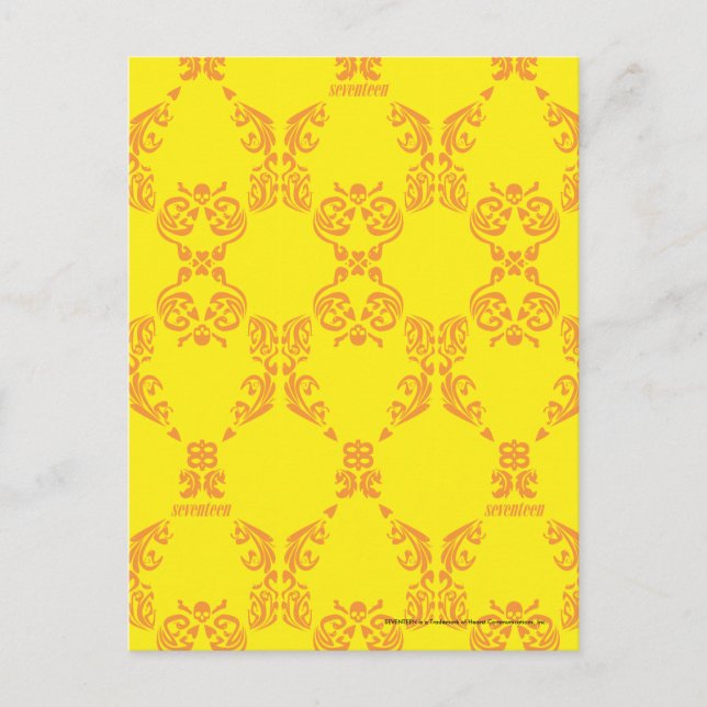 Damask Yellow-Orange Postcard (Front)
