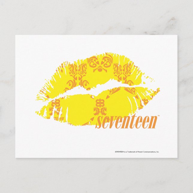 Damask Yellow-Orange Postcard (Front)