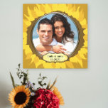 Damask Your Photo Wrapped Canvas<br><div class="desc">Rustic Sunny Elegance Sunflower Frame</div>