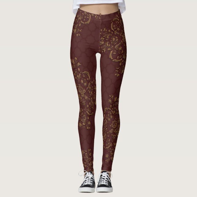 Damask | Zazzle_Growshop. Leggings (Front)
