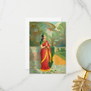 Damayanti and the Swan by Raja Ravi Varma Thank You Card