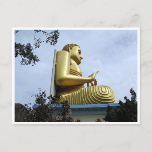 dambulla golden buddha postcard