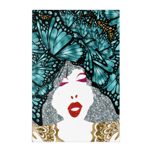 Dame Papillon Acrylic Print