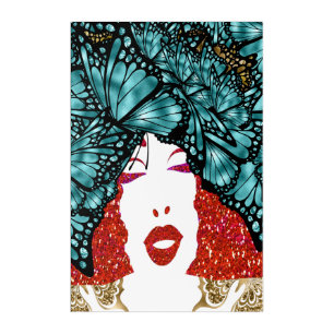 Dame Papillon Acrylic Print