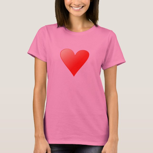 Damen Ringer T-shirt weiß/schwarz mit Herz (Front)