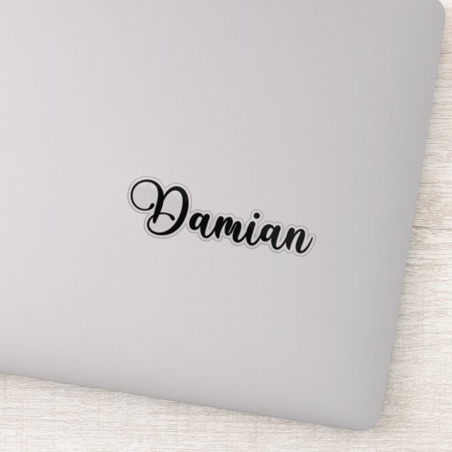 Damian Name - Handwritten Calligraphy Sticker (Detail)
